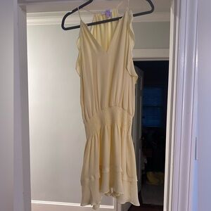 Parker the Nathan Silk Dress in Yellow